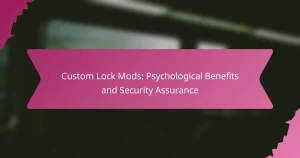 Custom Lock Mods: Psychological Benefits and Security Assurance